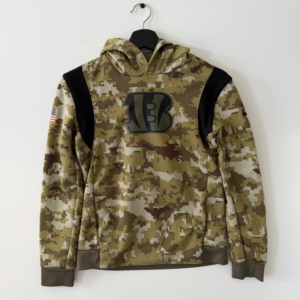 Nike Kids Cincinnati Bengals Salute to Service Camo Hoodie M 10-12 FA211205PKD